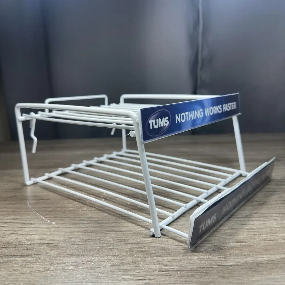TUMS Nothing Works Faster Wire Display Rack 10x10x4 Retail Store Shelf Organizer